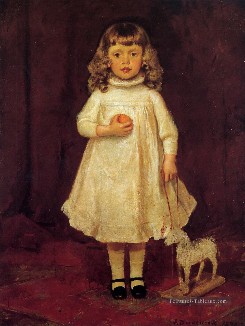 F B Duveneck en portrait d’enfant Frank Duveneck Peintures à l'huile